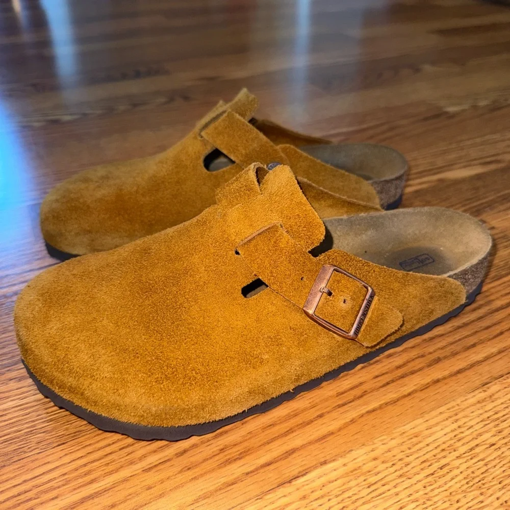 Birkenstock Boston Soft Footbed in Mink Suede 42 M9 W11 Regular